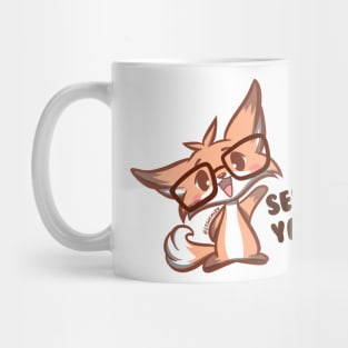 Cute Kawaii Nerd Fox see you Mug